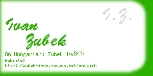 ivan zubek business card